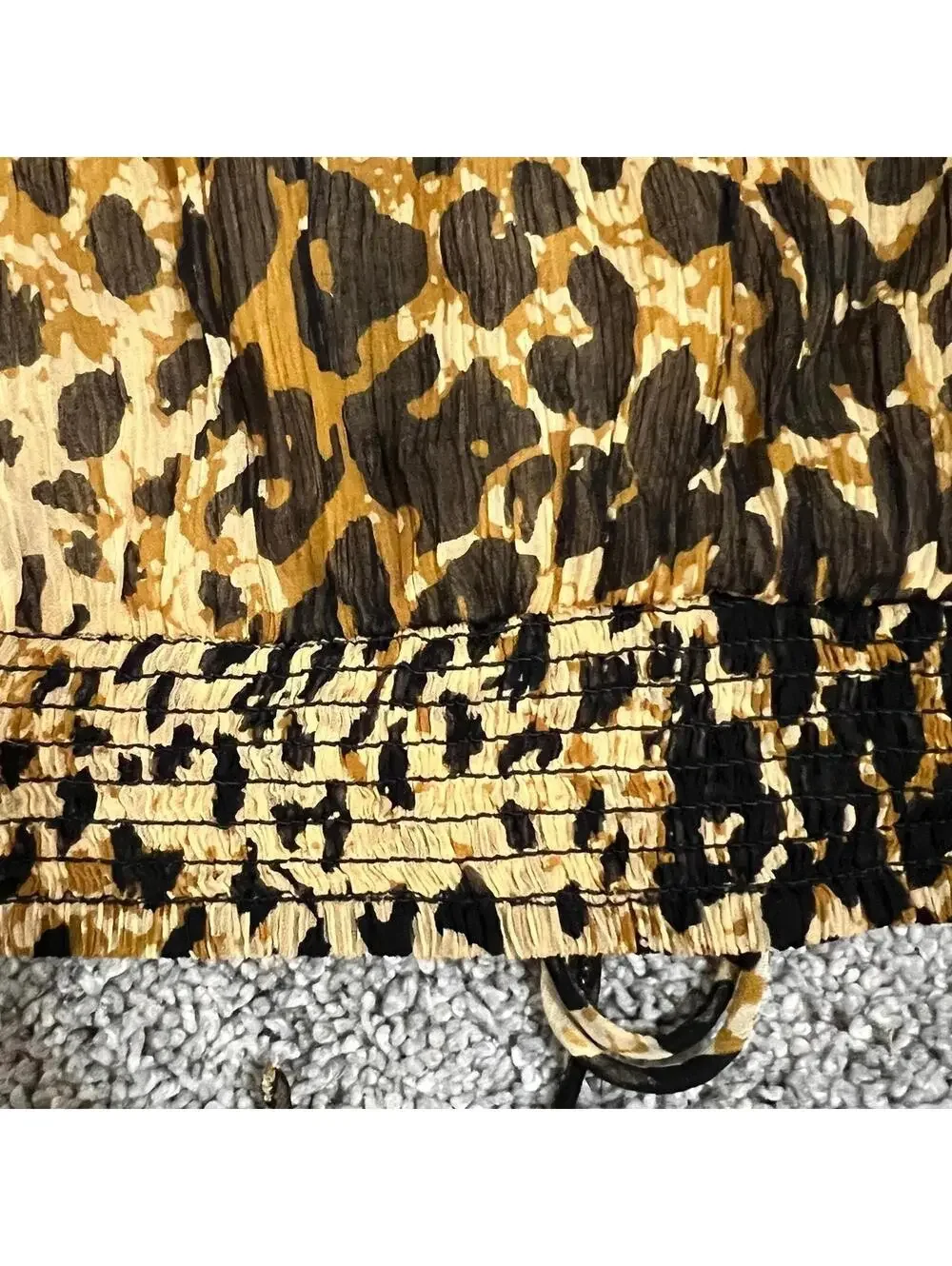 Free People Women's Leopard Print Blouse size XS